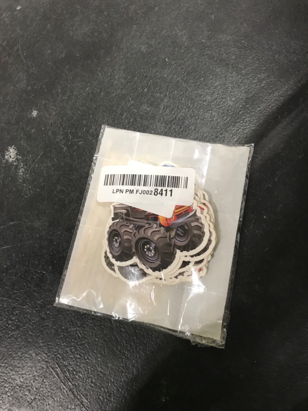 Photo 1 of 24 PCS Monster Truck Cupcake Toppers Truck Car Theme Birthday Party Decorations Baby Shower for Boys Girls Baby Shower Kids Birthday Party Cake Decorations Supplies