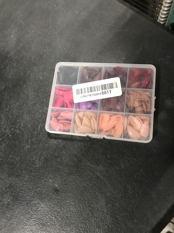 Photo 1 of 360Pcs Press On Nails Short Almond Fake Nails Solid Color False Nails Press Ons Set Full Cover Acrylic Glue on Nails Reusable Glossy Artificial Nail Kit for Women Girls Manicure