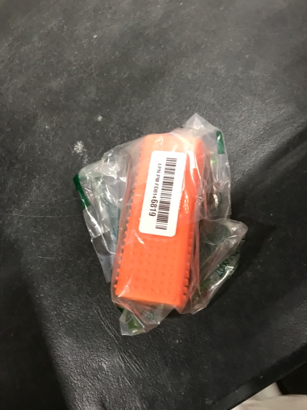 Photo 1 of 2 Pieces Pet Dog Cat Hair Remover, Block Roller Cleaner, Hollow Silicone Cleaner Brush for Sofa, Car Interiors, Furnishings, Carpets, Bedding or Any Fabric (Orange, Blue)