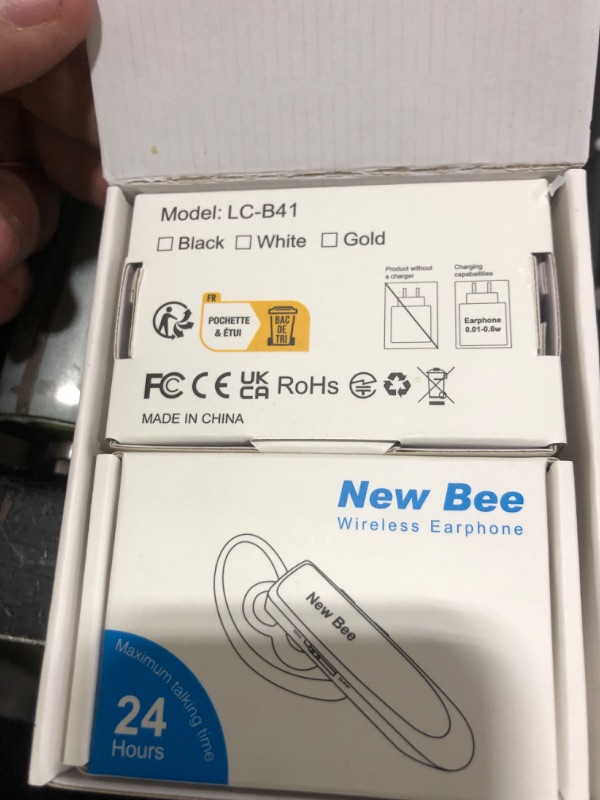 Photo 1 of [2 Pack] Bluetooth Earpiece Wireless Handsfree Headset V5.0 24 Hrs Driving with Mic 60 Days Standby Bluetooth Headset for iPhone Android Samsung Driver