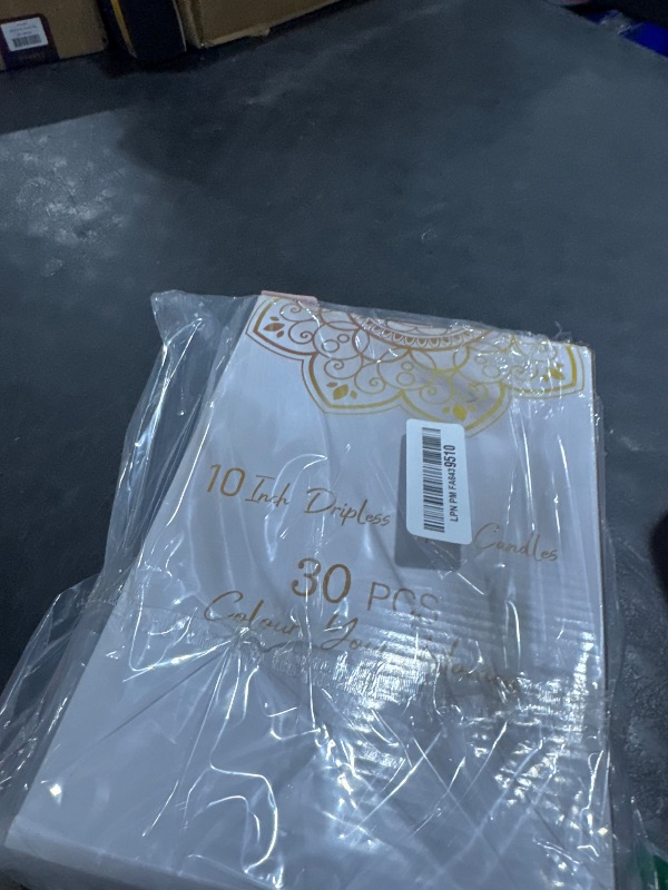 Photo 1 of 30-Pack 10-Color Taper Candles - 10 Inch Dripless & 10-Hour Burn?Wedding/Birthday/Home Decor with Premium Wax