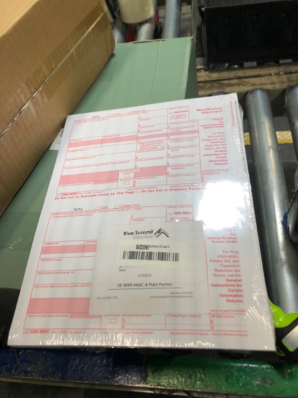 Photo 1 of 1099 MISC Forms 2025, 4 Part Tax Forms Kit, 25 Vendor Kit of Laser Forms, Compatible with QuickBooks and Accounting Software