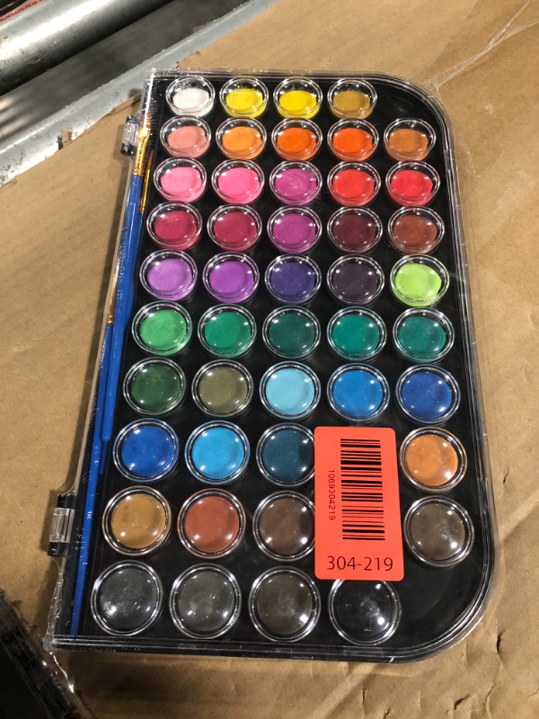 Photo 1 of ** Factory Sealed***Artecho 48 Colors Watercolor Cake Set with 3 Brushes, Washable, Travel Design, Perfect for Card Making, Illustrations, Painting, Calligraphy
