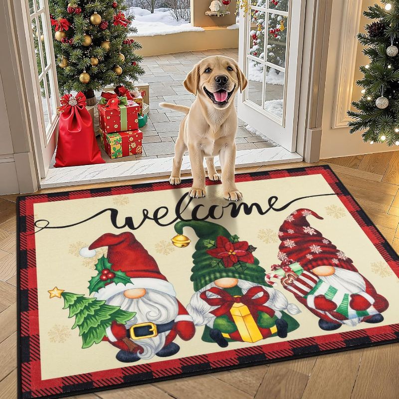 Photo 1 of ** SIMILAR IMAGE UNKNOWN MODEL**Leadinor Christmas Door Mat Welcome Doormat Xmas Front Door Mat Rubber Back Non-Slip and Washable Floor Mat for Outdoor