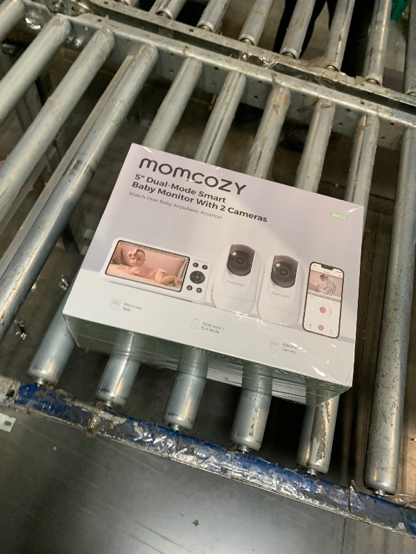 Photo 1 of ***FACTORY SEALED***
Momcozy BM04 Smart WiFi Baby Monitor with 2 Cameras, 5’’ 1080P Split Screen Video Baby Monitor with Camera and Audio, Clear Night Vision, 5000mAh Battery, 2-Way Audio