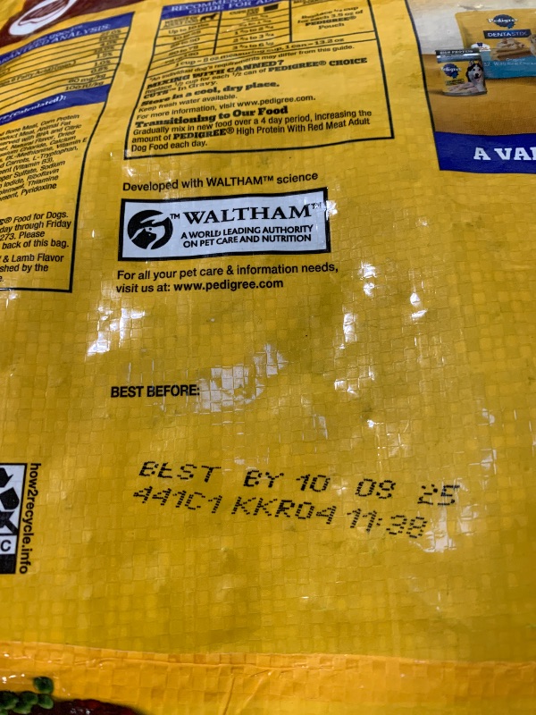 Photo 1 of ** FINAL SALE/ WHOLE PALLET/ DIFFERENT BRAND: EXP***Pedigree Dry Dog Food for Adult Dogs, High Protein, Beef and Lamb Flavor, 18 lb. Bag