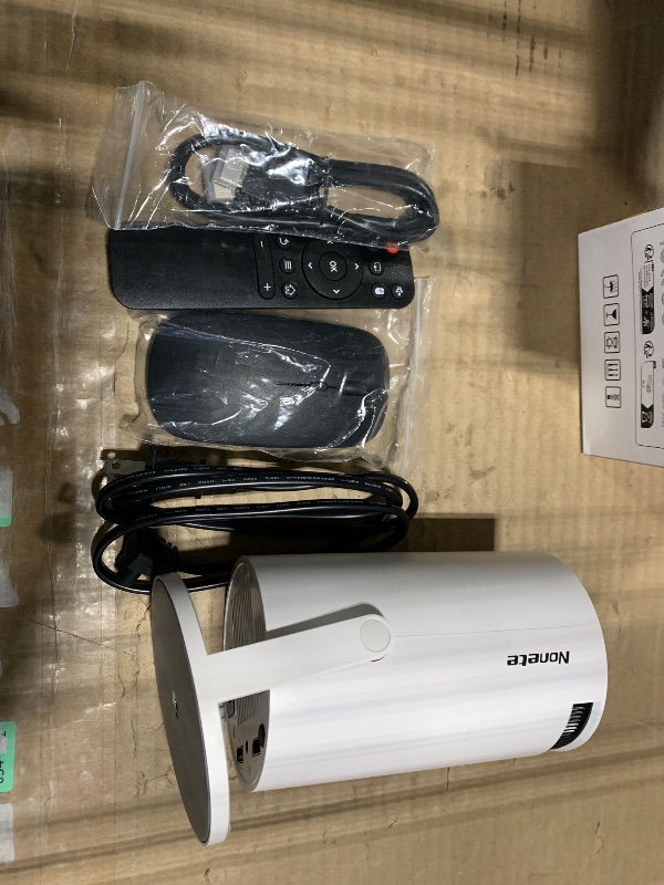 Photo 1 of [2026 Upgraded] Mini Projector Support 4K 1080P FHD Auto Keystone 270° Rotatable with WiFi 6 and Bluetooth 5.2 Projector Portable Compatibile with HDMI/TV Stick/Memory Stick/Laptop,White