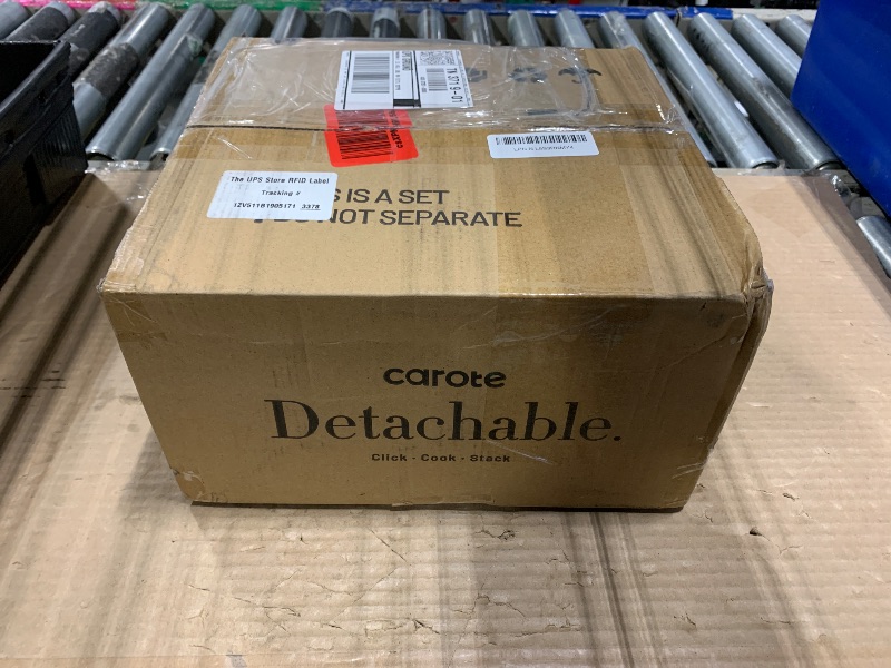 Photo 1 of ***MISSING PARTS***CAROTE 17pcs Pots and Pans Set, Nonstick Cookware Set Detachable Handle, Induction Kitchen Cookware Sets Non Stick with Removable Handle, RV Cookware Set, Oven Safe