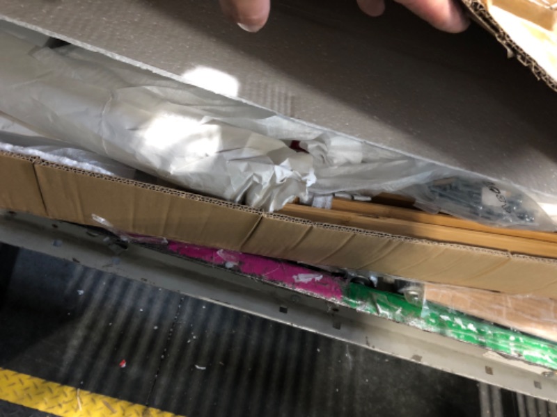 Photo 1 of ***MISSING HARDWARE - SOLD FOR PARTS - FINALE SALE***BambooSync 14 Inch Bamboo Bed Frame – Queen Bed Frmae Solid Wood Platform Bed Frame, Strong and Stable, with Non-Slip Slats for Support, No Box Spring Needed (White, Ful)