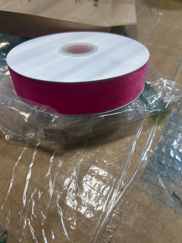 Photo 1 of ****SIMILAR ITEM***
Abbaoww 10 Yards Hot Pink Velvet Ribbon 1 Inch Wide Single Face Velvet Ribbon for Christmas Wreath Decoration Gift Wrapping DIY Project Bow Making