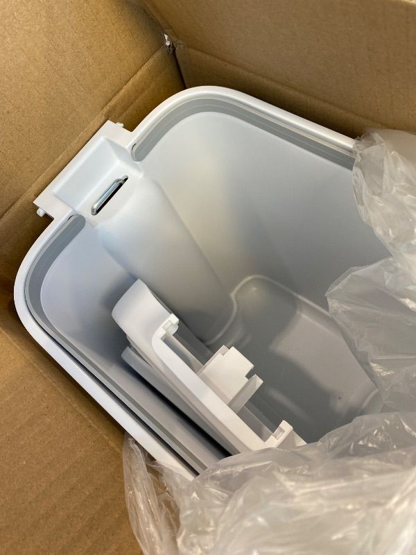 Photo 1 of *MINOR DAMAGE - USED*
MOPALL 2.7 Gallon Small Bathroom Trash Can with Lid Soft Close, Garbage Can with Press Top Lid & Foot Pedal, Step Trashcan Slim Trash Bin Waste Basket for Toilet, Office, Bedroom, Kitchen, Living Room