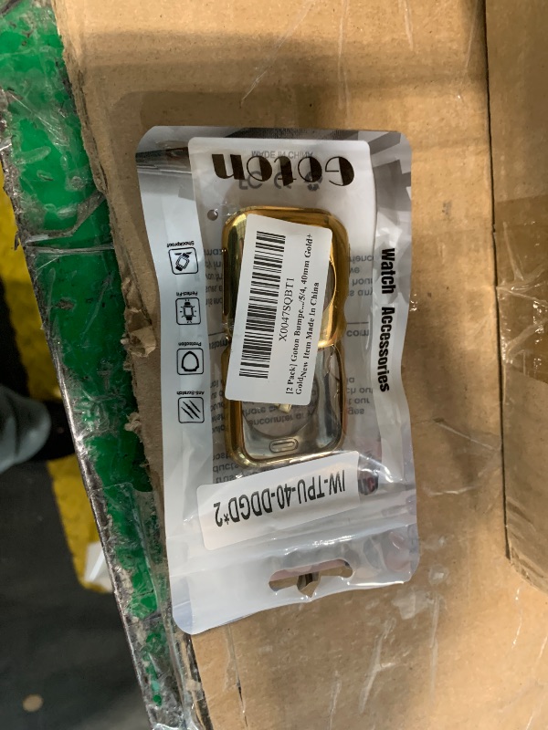 Photo 1 of [2 Pack] Goton Bumper Case for Apple Watch 40mm, [No Screen Protector] Slim Soft TPU Shockproof Case Cover Bumper Protector Accessories for iWatch SE 3/SE 2/SE, iWatch Series 6/5/4, 40mm Gold+Gold