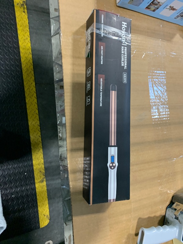 Photo 1 of 1 Inch Extra Long Barrel Curling Wand, Ceramic Tourmaline Curling Wand Professional Dual Voltage with Adjustable Temperature