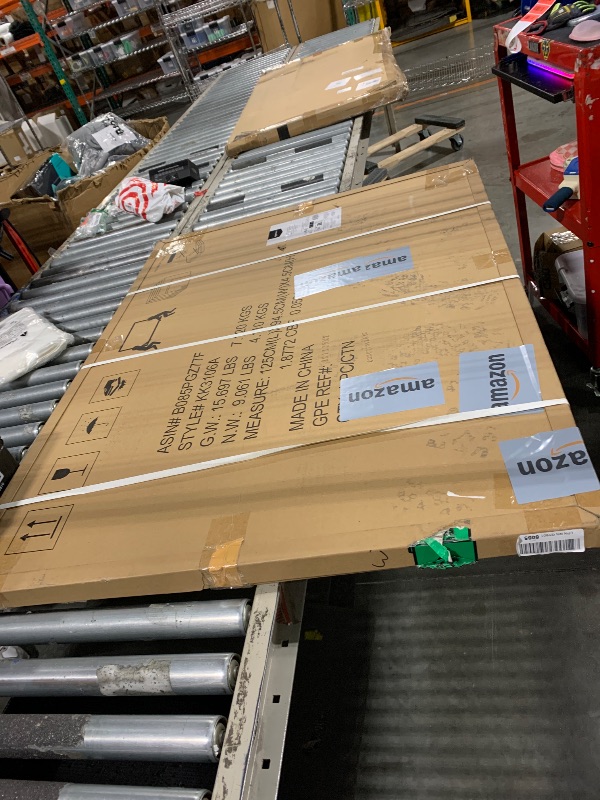 Photo 1 of *****FABRIC SEALED****Amazon Basics Rectangular Bulletin Board, Cork Board for Wall, Vision Board for Classroom and Office, Aluminum Frame, 35" x 47", Brown