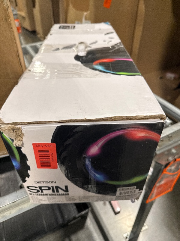 Photo 1 of ** UNKNOWN IF IT WORKS**Jetson Spin All Terrain Hoverboard with LED Lights, Self-Balancing Hoverboard with Active Balance Technology, Range of Up to 7 Miles, Ages 13+, Black, JAERO-BLK