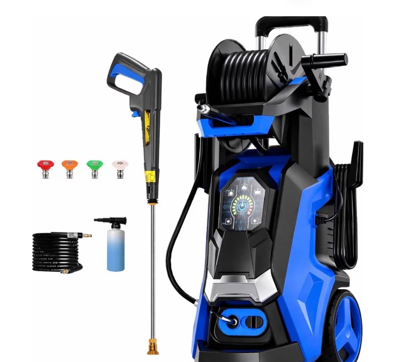 Photo 1 of ** SIMILAR IMAGE**Pressure Washer Power Washers with Touch Screen, 5000PSIIMAX, High Pressure Cleaning Machine with 4 Quick Connect Nozzles and Foam Cannon for Cars Driveways Patios Fences, Blue
