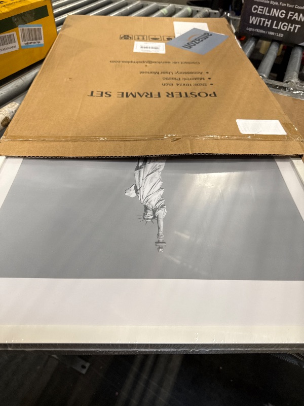 Photo 1 of ** FACTORY SEALED ** ENJOYBASICS 18x24 Picture Frame, Display Poster 16x20 with Mat or 18 x 24 Without Mat, Wall Gallery Photo Frames, White, 2 Pack