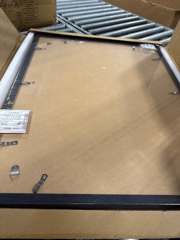 Photo 1 of ** FACTORY SEALED ** Hongkee 22x28 Frame Set of 2, Rustic Black Wood Style - Display 18x24 Picture Frame with Mat or 22 x 28 Poster Frame without Mat, Wall Mounting Horizontal and Vertical