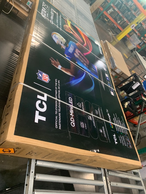 Photo 1 of ***UNTESTED/FACTORY SEALED***
TCL 75 Inch Class QM8K Series | Mini LED QLED 4K HDR | 75QM8K, 2025 Model | 120HZ-144HZ Anti Reflective Wide Angle Screen Smart Google TV Dolby Atmos | Voice Remote Alexa Gaming Streaming Television