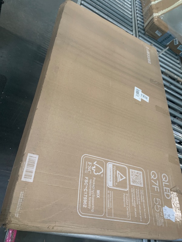 Photo 1 of ***** doesn’t turn on broken ** final sale*** Samsung 55-Inch Class QLED Q7F Series Samsung Vision AI Smart TV (2025 Model, 55Q7F) Quantum HDR, Object Tracking Sound Lite, Q4 AI Gen1 Processor, 4K upscaling, Gaming Hub, Alexa Built-in