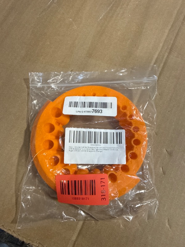 Photo 1 of ???????? Circular Drill Bit Sharpener for 4-1/2in and 5in Angle Grinder(115mm/125mm), 2-13mm Bits Drill Sharpener, Tightness Afilador De Brocas, Angle Grinder Drill Bit Sharpener (Orange)