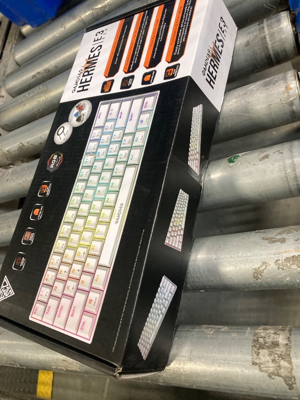 Photo 1 of *USED*
GAMDIAS - Hermes E3-61 Key RGB Mechanical Gaming Keyboard - Red Switch - Certified Optical Switches - N-Key Rollover and Anti-Ghosting Functionality (GD-Hermes E3 RED WH)