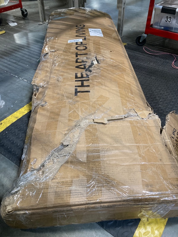 Photo 1 of **SIMILAR NOT EXACT**
Allewie King Bed Frame Platform Bed with Fabric Upholstered Headboard and Wooden Slats Support, Fully Upholstered Mattress Foundation/No Box Spring Needed/Easy Assembly, Dark Grey