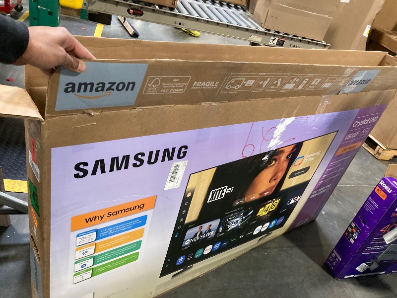 Photo 1 of **BROKEN SCREEN** **SALE FOR PARTS**
Samsung 65-Inch Class Crystal UHD U8000F 4K Smart TV (2025 Model) Endless Free Content, Crystal Processor 4K, MetalStream Design, Knox Security, Alexa Built-in