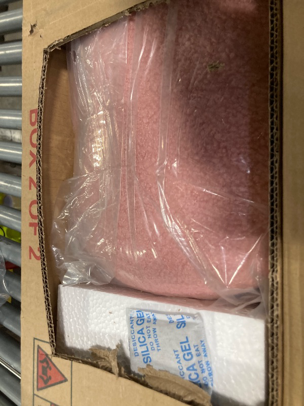 Photo 1 of **partial set**
Merax Twin Bed Frames with Arch Shaped Headboard, Pink Fleece Cloud Upholstered Bed Frame, Twin Floor Bed Frame with Solid Wood Slats, No Box Spring Required, Noise-Free, Easy Assembly