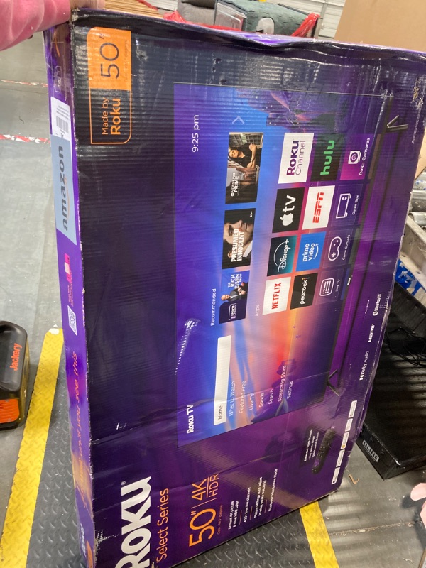 Photo 1 of **broken screen** **sale for parts**
Roku Smart TV 2025 – 50-Inch Select Series, 4K HDR TV – RokuTV with Enhanced Voice Remote – Flat Screen LED Television with Wi-Fi for Streaming Live Local News, Sports, Family Entertainment