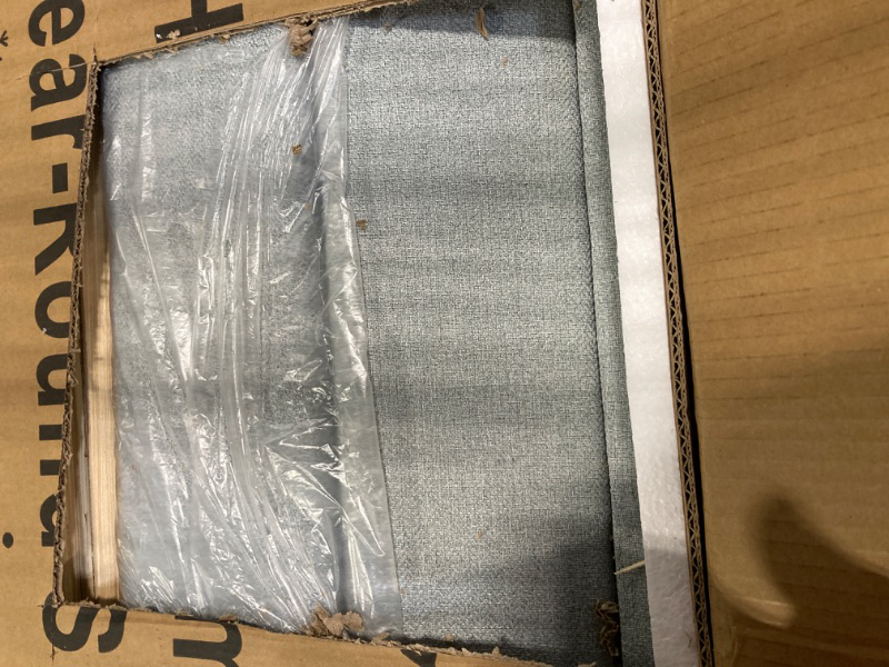 Photo 1 of **partial set**
Twin Size Bed Frame, Platform Bed Frame with Velvet Upholstered Headboard, Upholstered Mattress Foundation with Strong Wooden Slats, No Box Spring Needed, Noise Free, Easy Assembly (Gray, Twin)