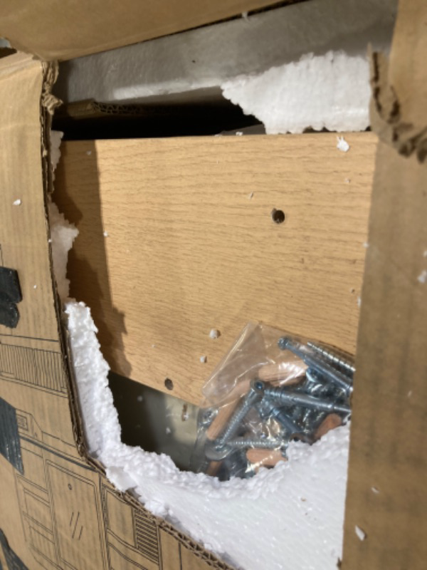 Photo 1 of VASAGLE MAXE Collection - Vanity Desk with Sliding Mirror and Lights, Mid Century Modern Fluted Makeup Vanity with 10x Magnifying Mirror, Charging Station, Jewelry Storage, Oak Beige URDT139YC01S