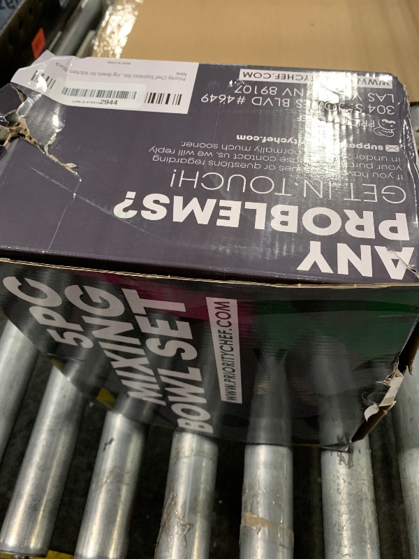 Photo 1 of **MISSING PARTS**
Priority Chef Stainless Steel Mixing Bowls with Lids Set, 3 Grater Attachments, Airtight Lids, Non-Slip Silicone Base Mixing Bowl Set, Large Prep Metal Mixing Bowls for Kitchen, Black