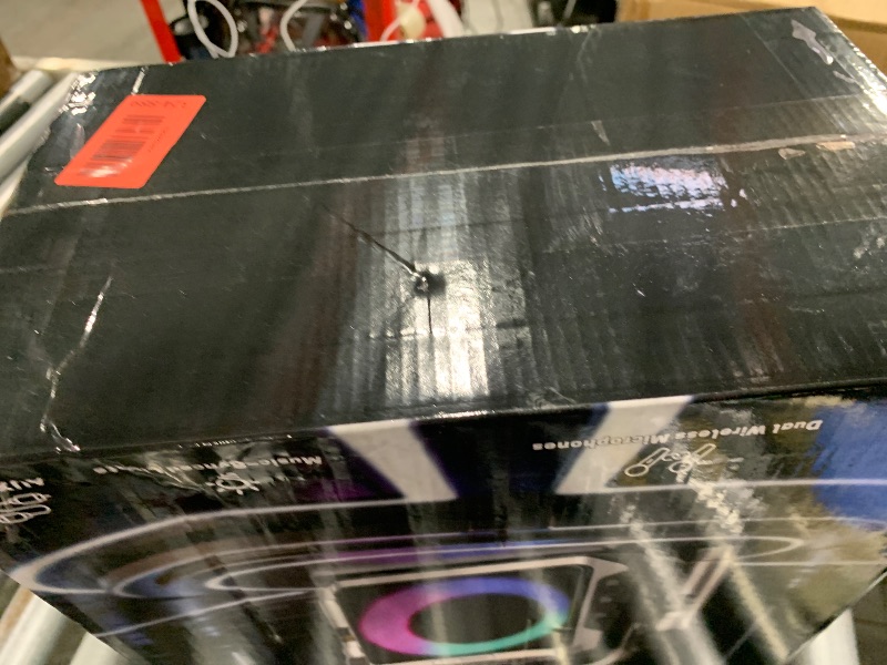 Photo 1 of ****NOT TESTED. IT IS UNKNOWN IF ANY PARTS ARE MISSING***Portable Karaoke Machine, with Wireless Microphones, Bluetooth Party Speaker with LED Lights, Loud Subwoofer, USB/AUX, Outdoor Karaoke Speaker for Adults & Kids, Home & Party