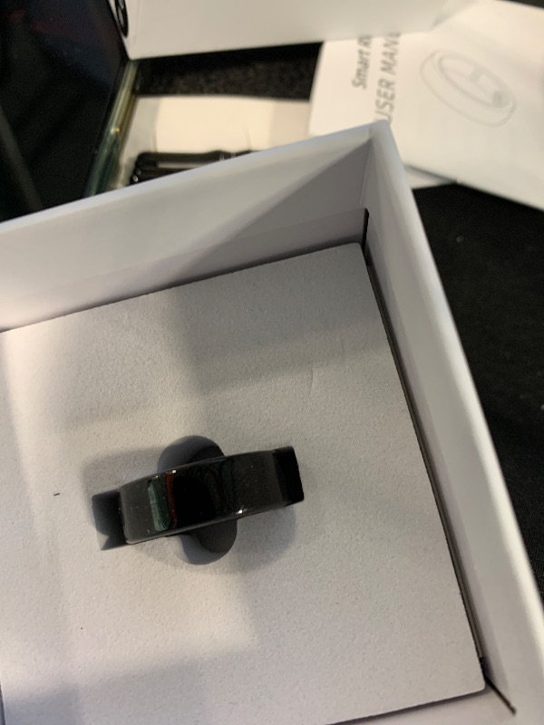 Photo 1 of ***MISSING CHARGING CABLE***HitTopss Smart Ring, Fitness Tracking Smart Ring with Calories/Heart Rate/Blood Oxygen/Sleep Monitoring, IP68 Waterproof, No APP Subscription (Black, 9#)***MISSING CHARGING CABLE***