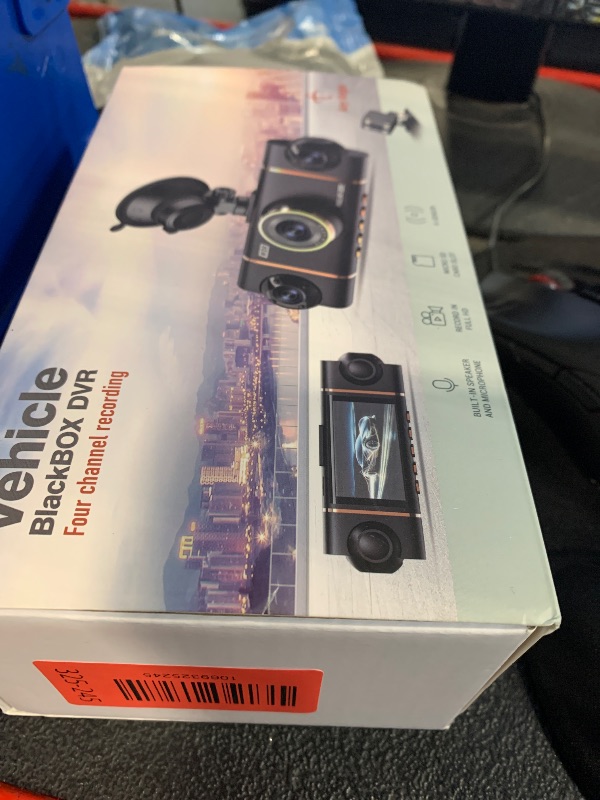 Photo 1 of ***SIMILAR**4 Channel 360° Dash Cam Front Rear Inside & Left Right, 4K+1080P*3 FHD Car Camera, 5GHz WiFi & App Control, 8 IR Lamps Night Vision, 24H Parking Mode, G-Sensor, Loop Recording, Includes 64GB SD Card