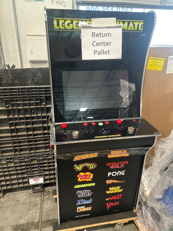 Photo 1 of ***MISSING POWER CORD*** ***MINOR DAMAGE*** AtGames Legends Ultimate Arcade, Full Size Game Machine, Home Arcade, Classic Retro Video Games, 300 Licensed Arcade and Console Games, Action Fighting Puzzle Sports & More, WiFi, HDMI, Bluetooth