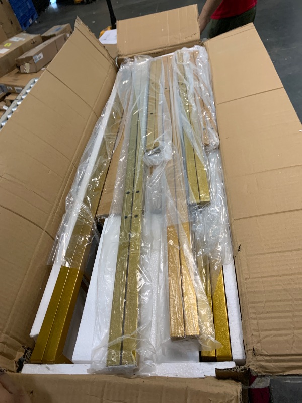 Photo 1 of *USED*
MILEFA Flower Display Stand with 12 Buckets, 3 Layers Flower Bar, Gold Metal Plant Stand with Wheels, Heavy Duty Flower Cart for Indoor Outdoor Patio Garden Wedding Florist, Gold Metal Frame