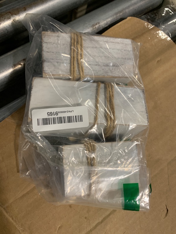 Photo 1 of ** NO CANDLES**
MelonBoat Rustic Flameless LED Candles 3-Pack, Battery Operated Candles with Wooden Candle Holders, White Rustic Farmhouse Decor, Farmhouse Candle Holder for Valentines Holiday Party Home Decor