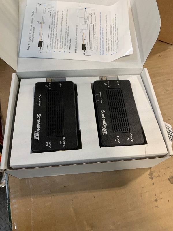 Photo 1 of ScreenBeam Bonded MoCA 2.5 Network Adapter for Highest Speed Internet, Ethernet Over Coax - Starter Kit (Model: ECB7250K02)