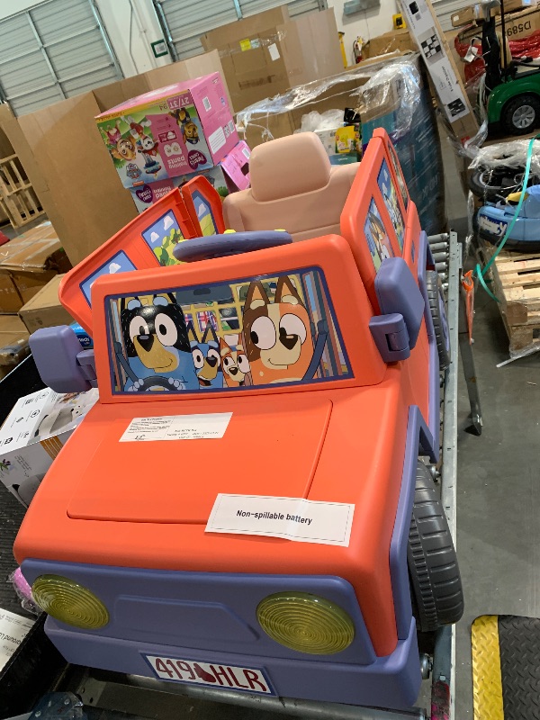 Photo 1 of ***SIMILAR PRODUCT***
 Bluey 6V Ride On Car for Toddlers - Interactive Electric Car for Kids with Sound Effects & Music, Riding Toy for Boys & Girls, Includes 6V Rechargeable Battery & Charger