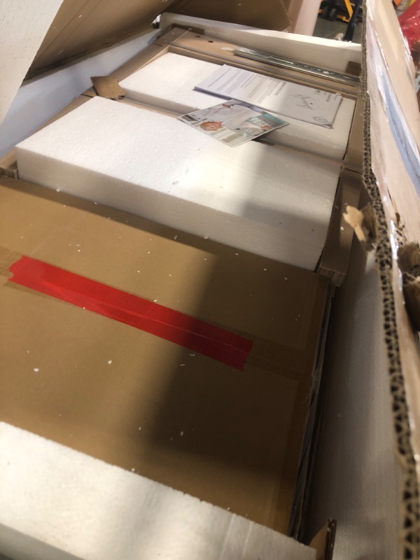 Photo 1 of **ASSEMBLY INSTRUCTIONS INCLUDED*** Martha Stewart Rhett Home Office Desk with 3 Drawers and Tapered Legs in Light Natural with Antique Bronze Hardware