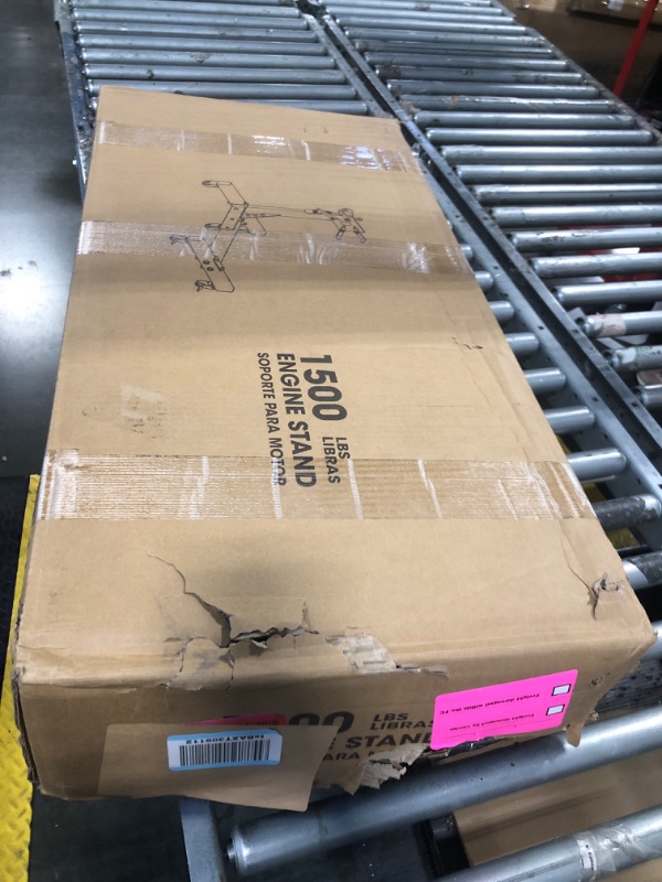 Photo 1 of **ASSEMBLY INSTRUCTIONS INCLUDED** Torin AT26801B Steel Rotating Engine Motor Stand,3/4 Ton (1,500 lbs) Capacity with Foldable Frame,5 Casters, 4 Adjustable Arms,360 Degree Rotating Head,for Auto Repair,Black