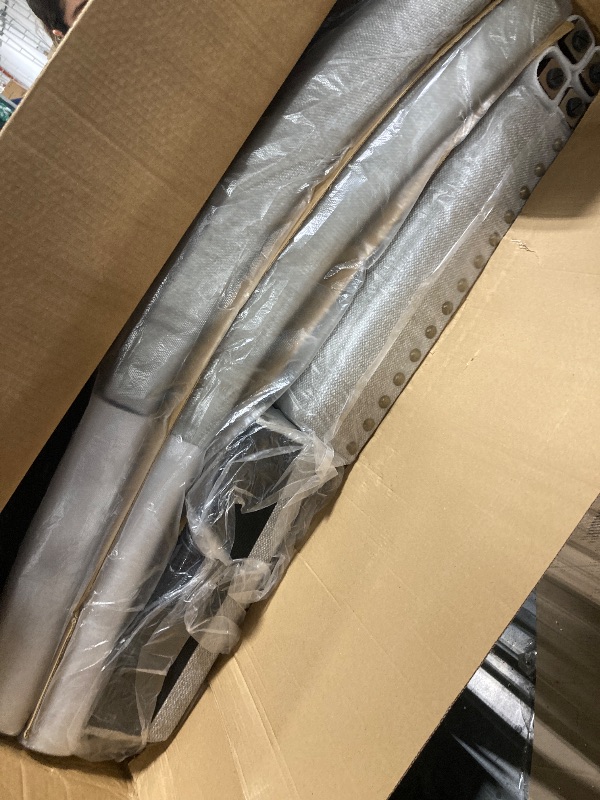 Photo 1 of ***FINAL SALE/NO RETURN, VIEW NOTES*** COLAMY Upholstered Parsons Dining Chairs Set of 4, Fabric Dining Room Kitchen Side Chair with Nailhead Trim and Wood Legs - Light Grey