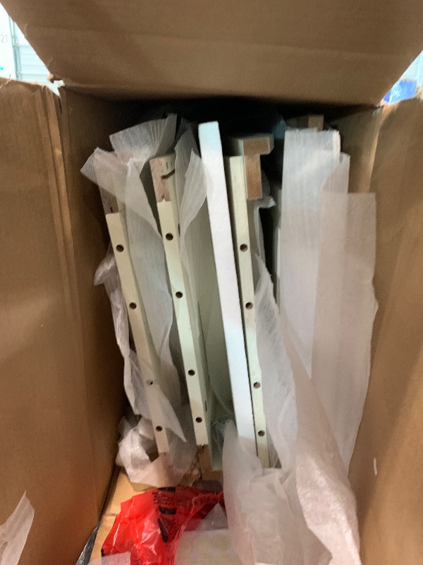 Photo 1 of **missing parts** VASAGLE LIRY Collection - Farmhouse Nightstand with Barn Door, Set of 2, Bedside Table with Storage, Side End Table, Night Stand, Open Compartment, for Bedroom, Rustic White and Honey Brown ULET809K41