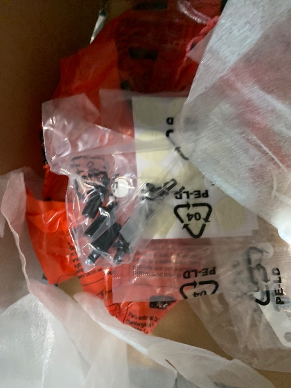 Photo 1 of **missing parts** VASAGLE LIRY Collection - Farmhouse Nightstand with Barn Door, Set of 2, Bedside Table with Storage, Side End Table, Night Stand, Open Compartment, for Bedroom, Rustic White and Honey Brown ULET809K41