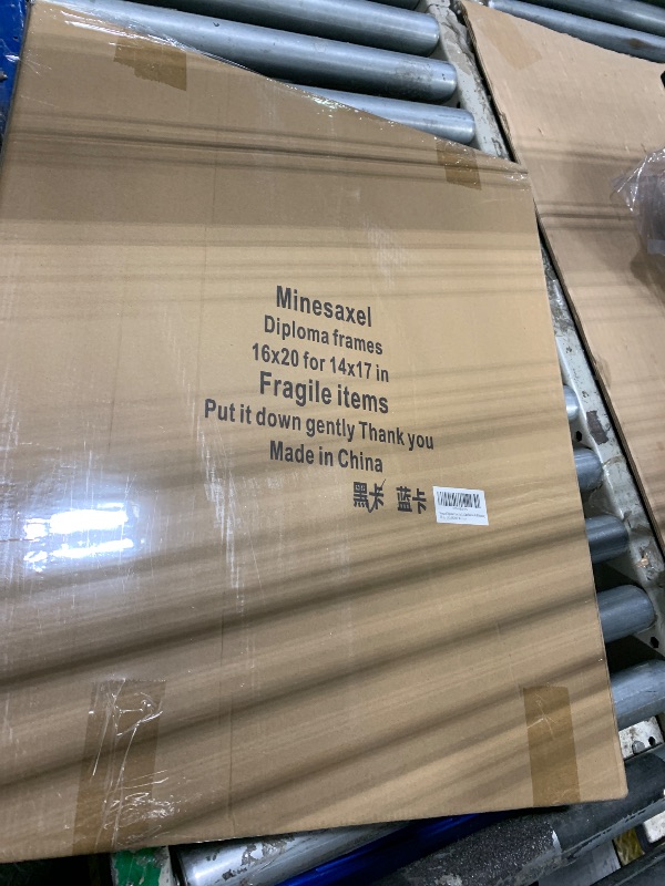 Photo 1 of ***FACTORY SEALED*** Minesaxel 18x22 Diploma Frame with Black Mat, Fits Degree Certificate Document, Walnut Color Frame with Tempered Glass Panel for Wall Mounting