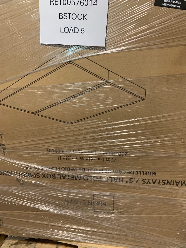 Photo 1 of ***FACTORY SEALED**Durably support your mattress with the superior design and construction of Mainstays Fold-in-Half Metal Box Spring in Twin, Black. This Heavy Duty box spring boasts heavy-gauge premium steel bars throughout to provide comfortable, trust