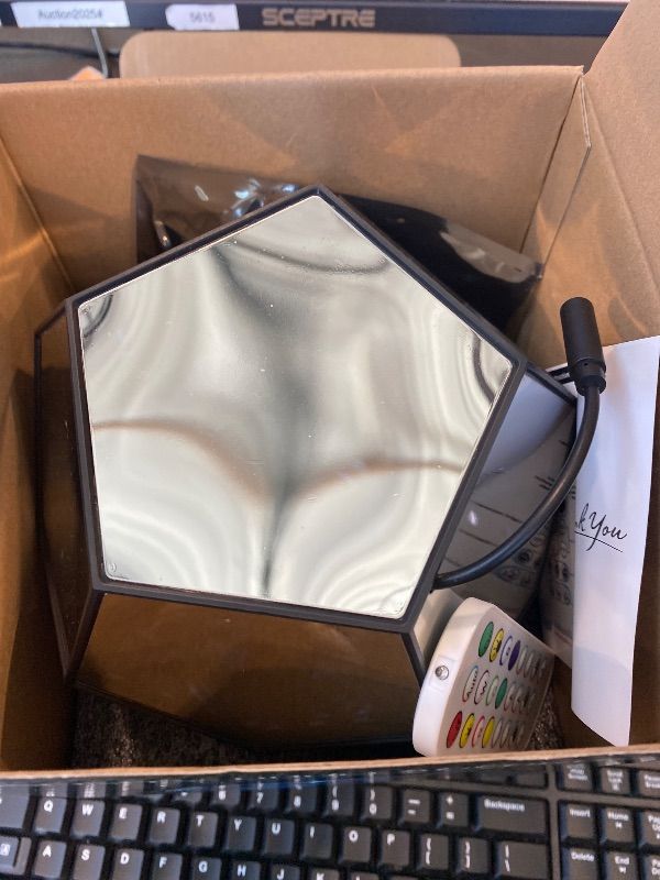 Photo 1 of ***MISSING POWER CABLE*** MITO Infinity Mirror Light Infinite Dodecahedron Color Art Light for Gaming Room Decor 3D Hyper Cube RGBW Color Changing Night Lighting for Computer Gaming Desk Birthday Christmas Gift