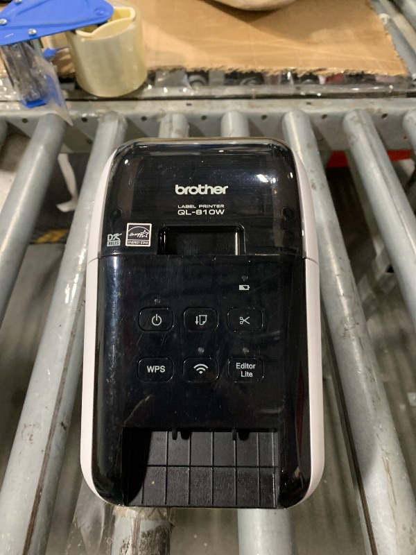 Photo 1 of Brother QL-810Wc Professional Printer with USB and WiFi connectivity, Ultra-Fast Printing up to 110 Labels per Minute with Standard Address in Monochrome, Black & Red Printing Available